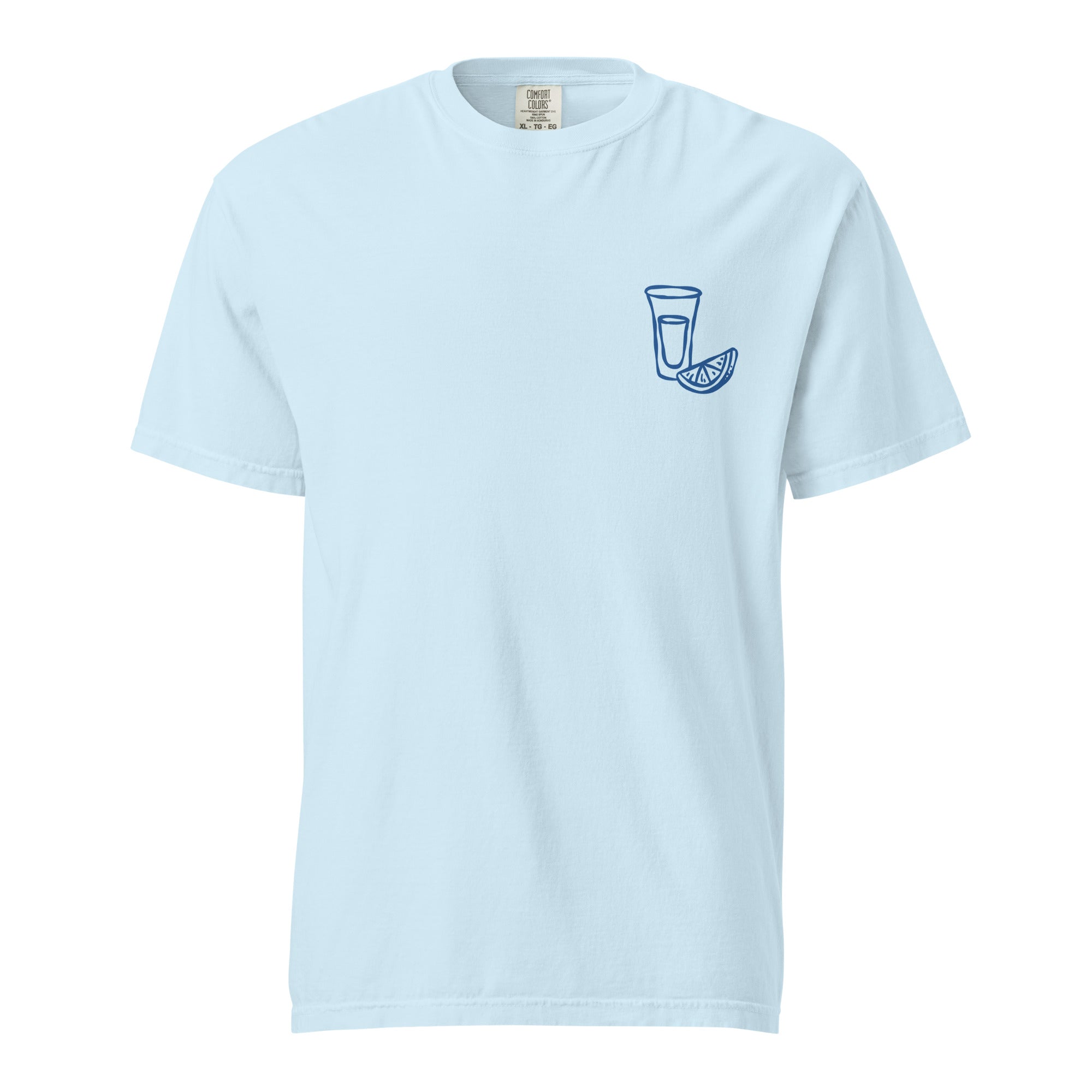 Sunday Wreck - Hot Girls Love Shots - Tee - Chambray Blue